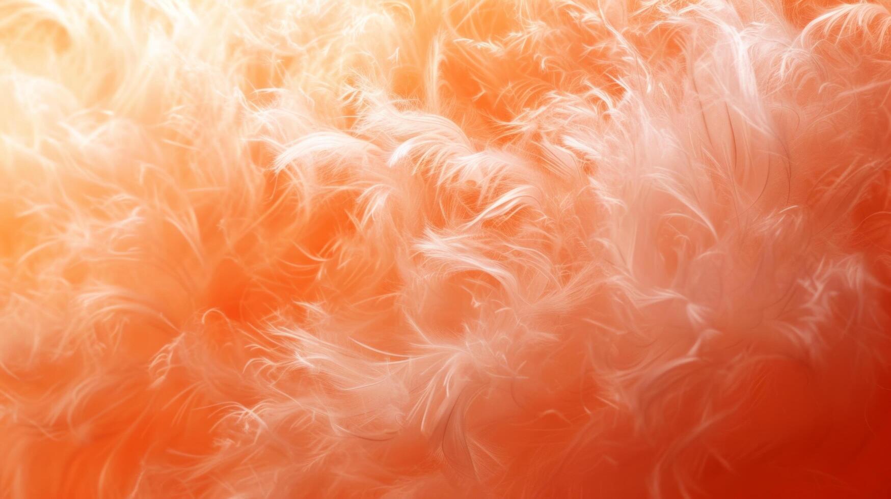 AI generated Abstract fluffy background in orange peach color photo