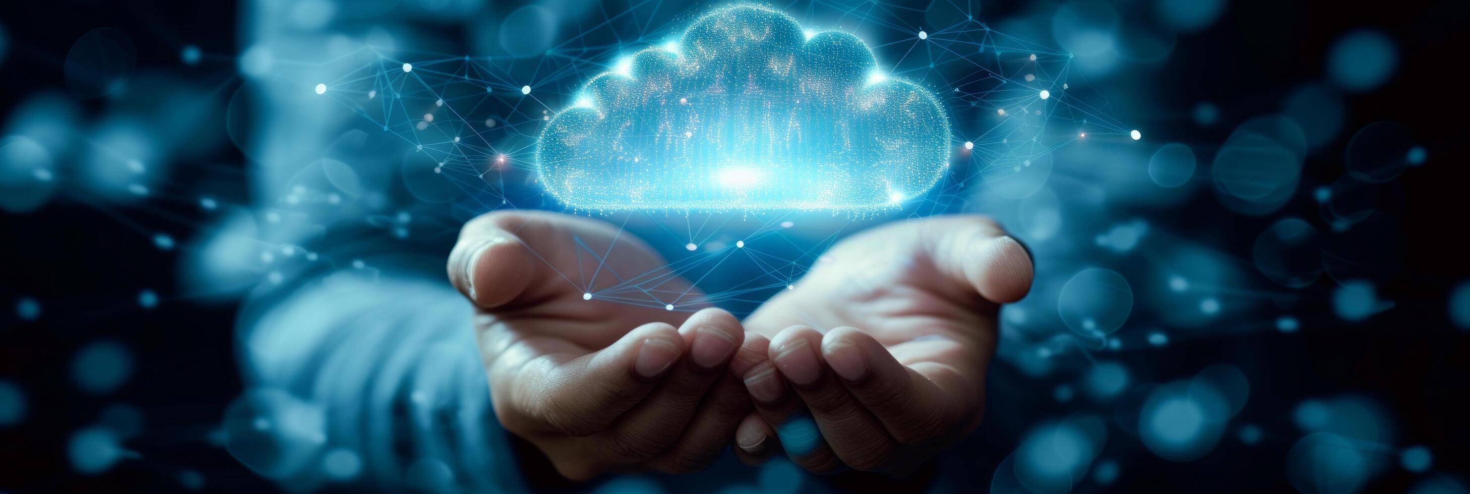 AI generated Discussing Cloud Computing and Innovative Methods of Data Storage photo