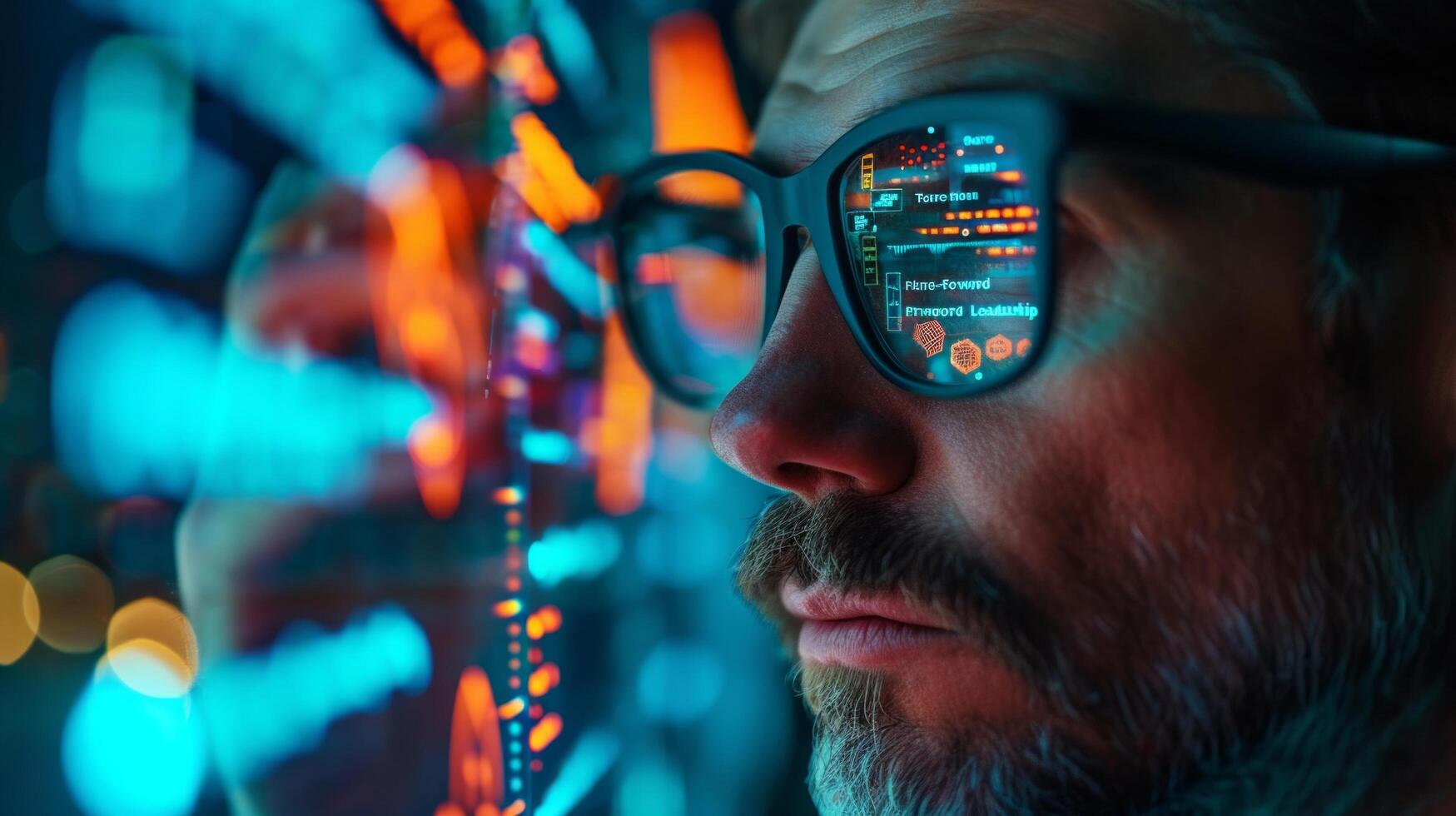 AI generated A business executive employs AI to optimize workflows photo