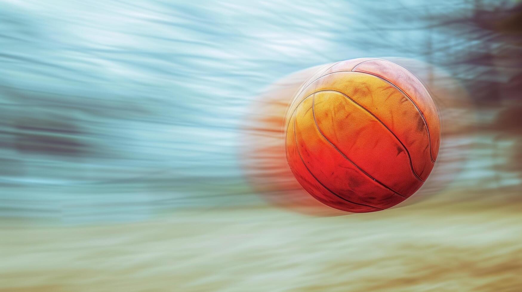 AI generated A Blurred Volleyball in Flight Against an Isolated Background photo