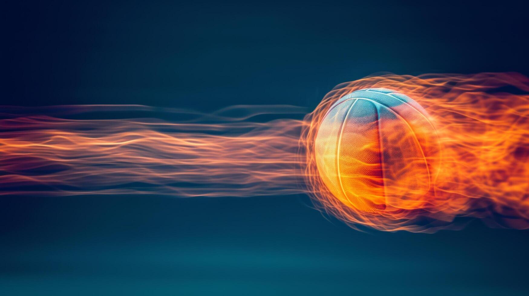AI generated A Blurred Volleyball in Flight Against an Isolated Background photo