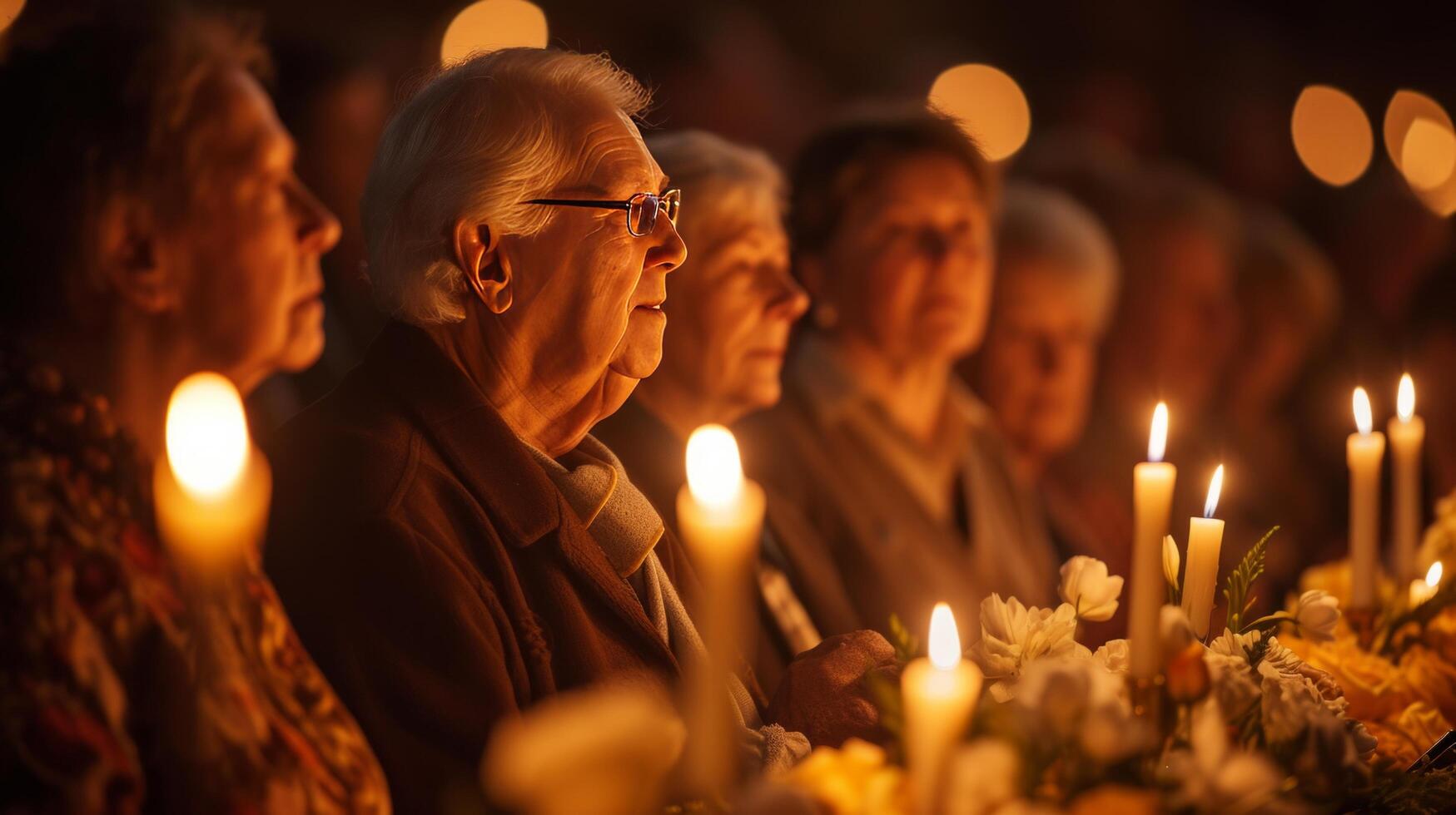 AI generated A group participating in a traditional Easter blessing or ceremony photo