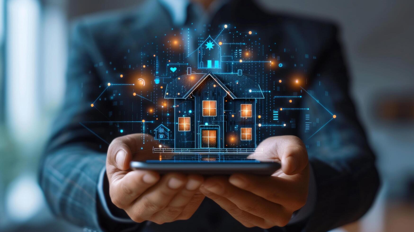 AI generated An agent utilizing digital tools to market properties effectively photo