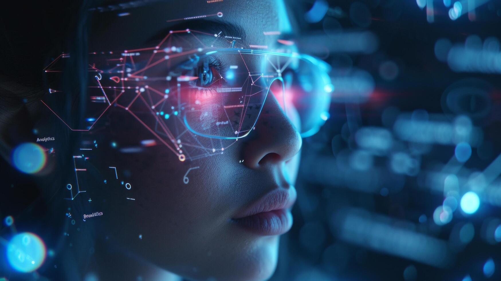 AI generated A business tycoon delves into intricate data visualizations, emphasizing the transformative photo