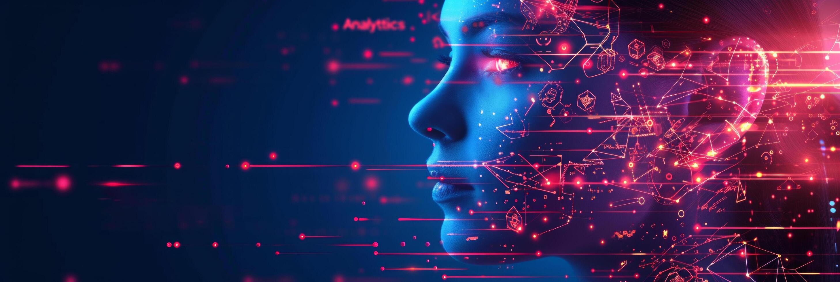 AI generated A business tycoon delves into intricate data visualizations, emphasizing the transformative photo