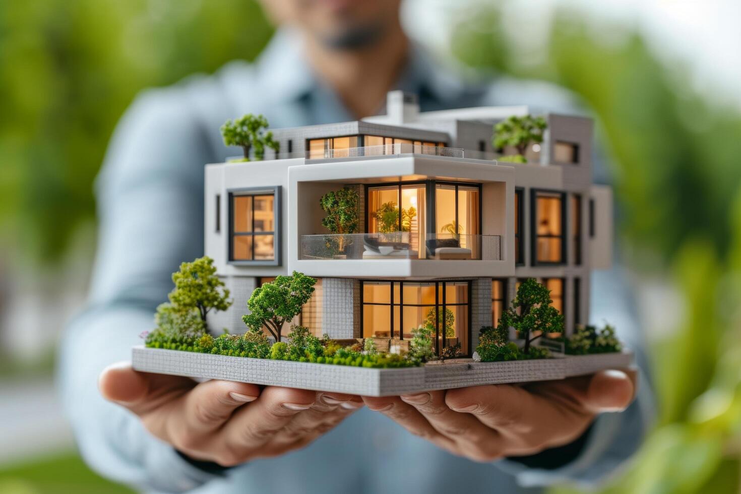AI generated An agent utilizing digital tools to market properties effectively photo