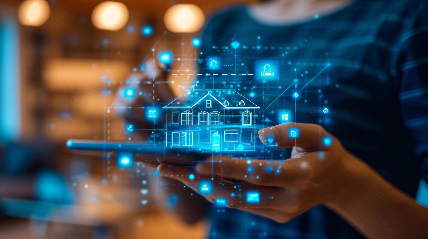 AI generated An agent utilizing digital tools to market properties effectively photo