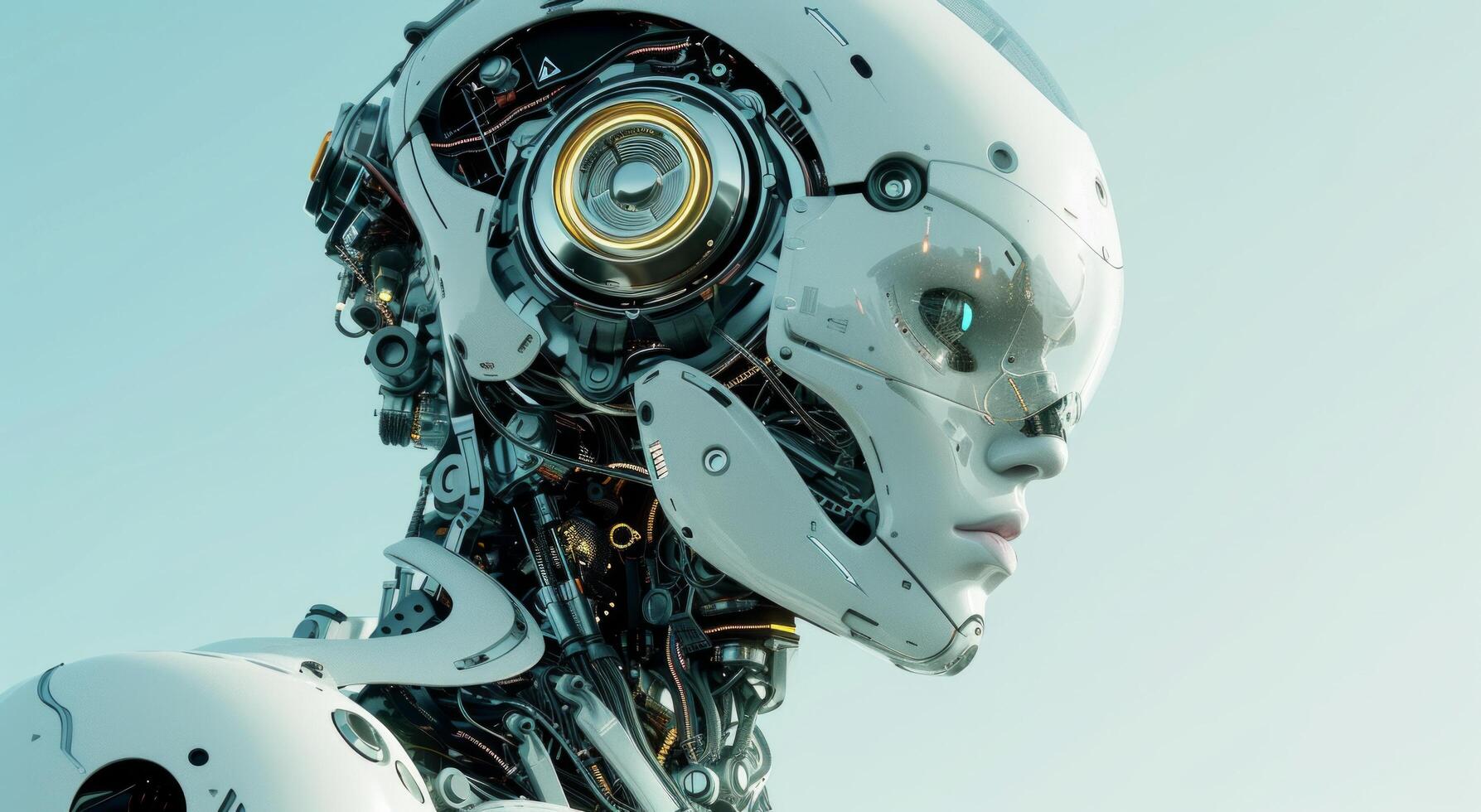 AI generated male robot who possesses the qualities of personality, photo