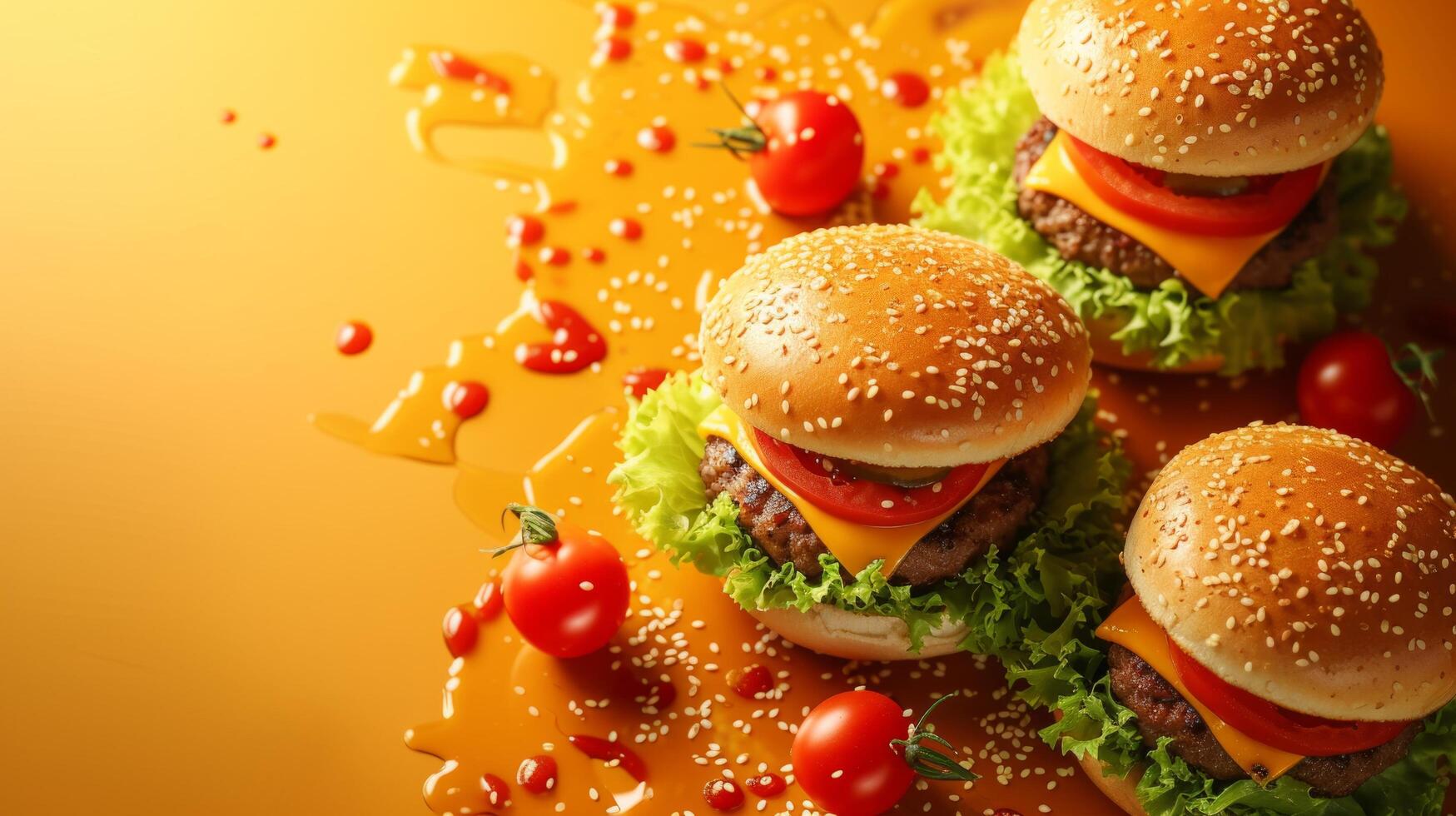AI generated Beautiful background for beef burger advertising 38811126