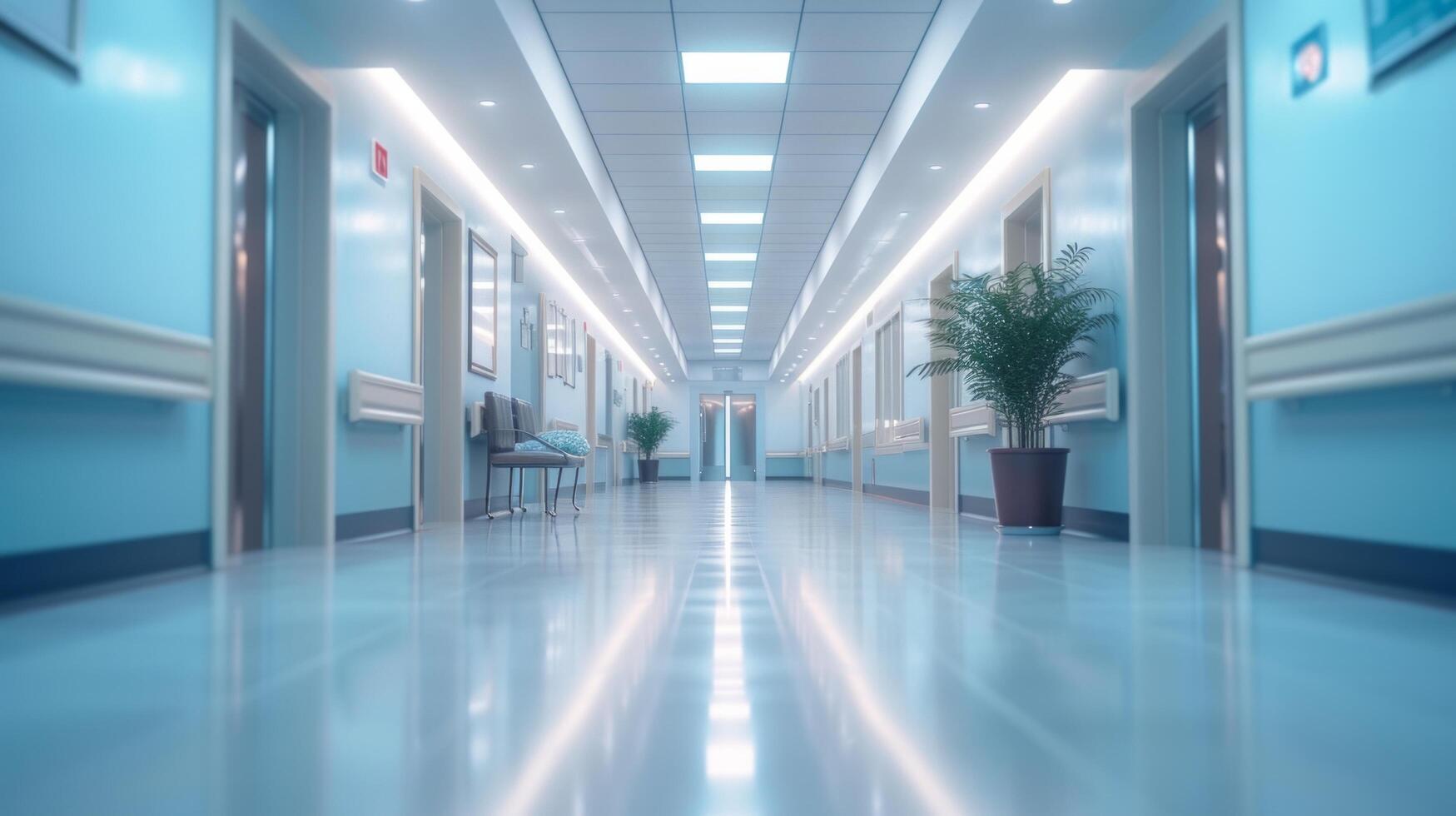 AI generated Beautiful background for hospital advertising photo