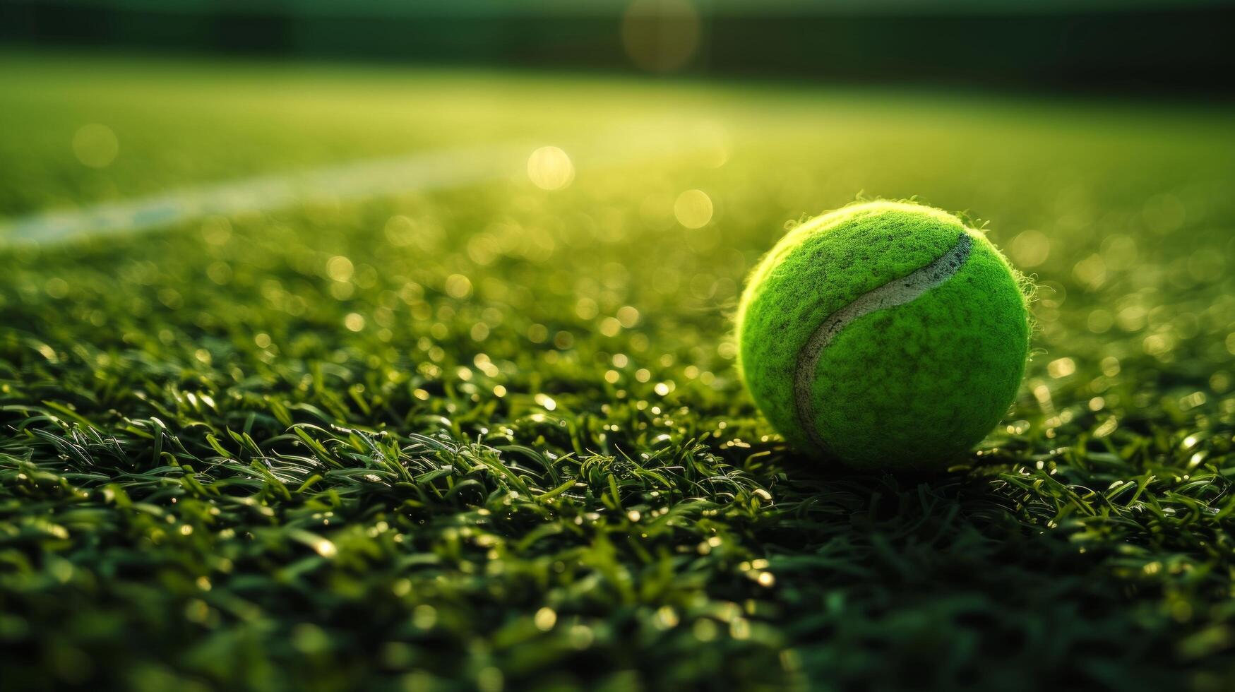 AI generated Beautiful background for tennis sport club advertising photo