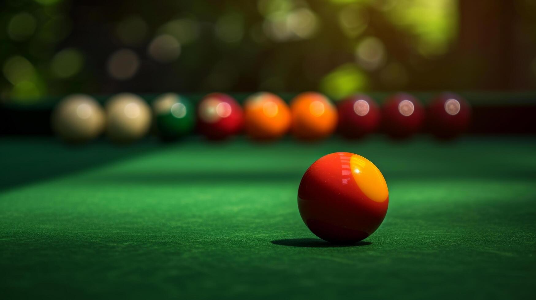 AI generated Beautiful background for Billiards advertising photo