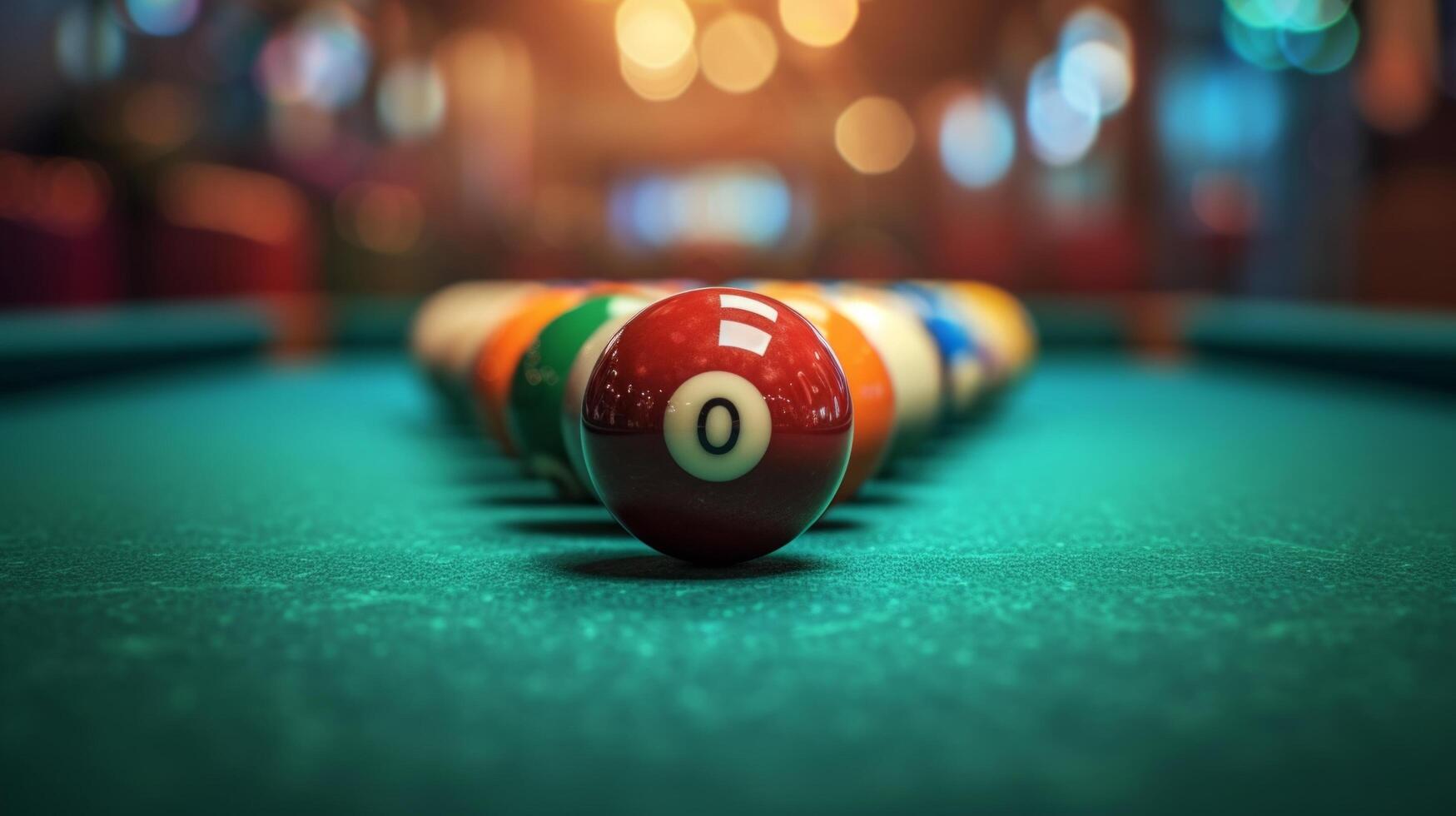 AI generated Beautiful background for Billiards advertising photo