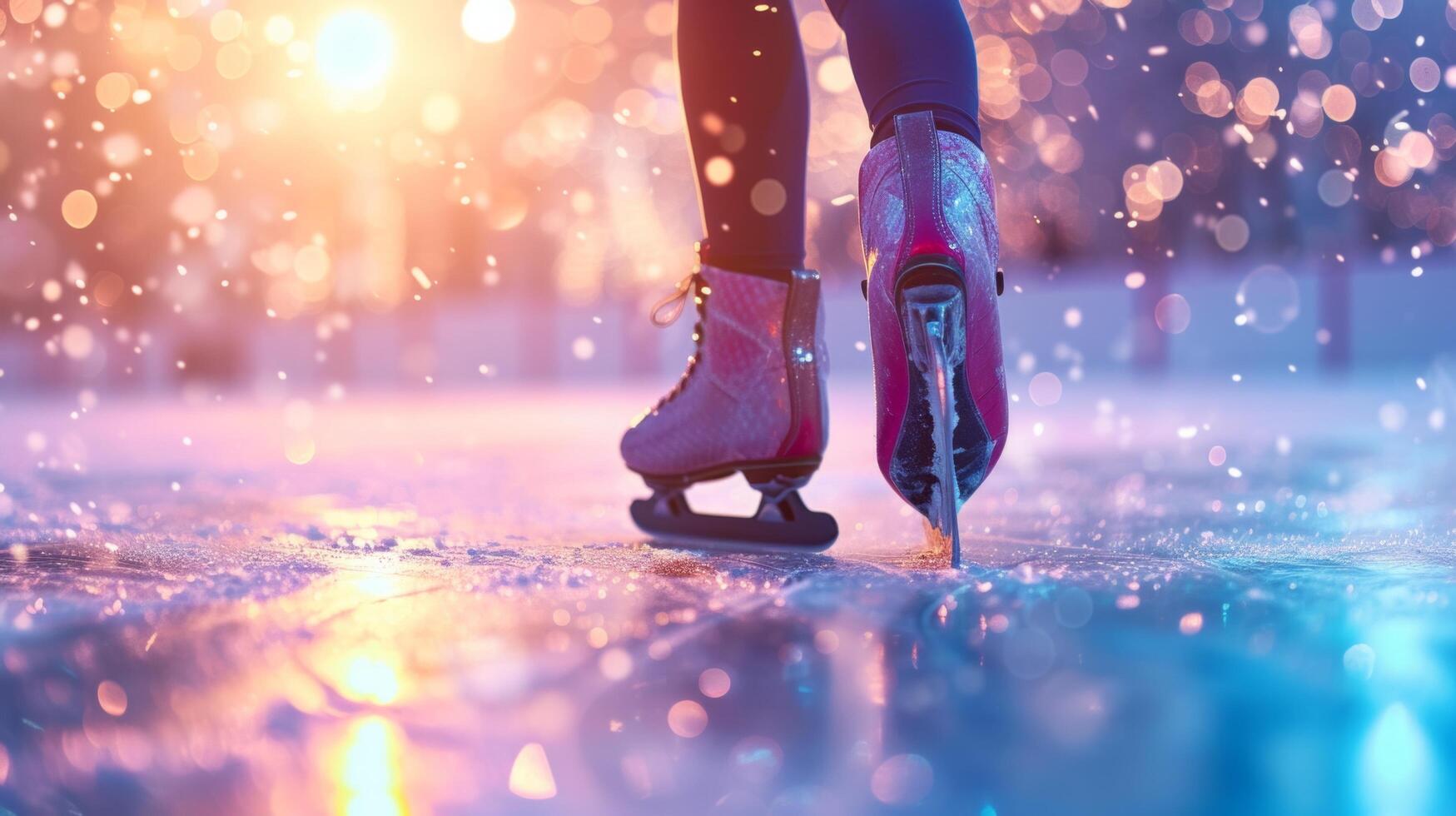 AI generated Beautiful background for skating advertising photo