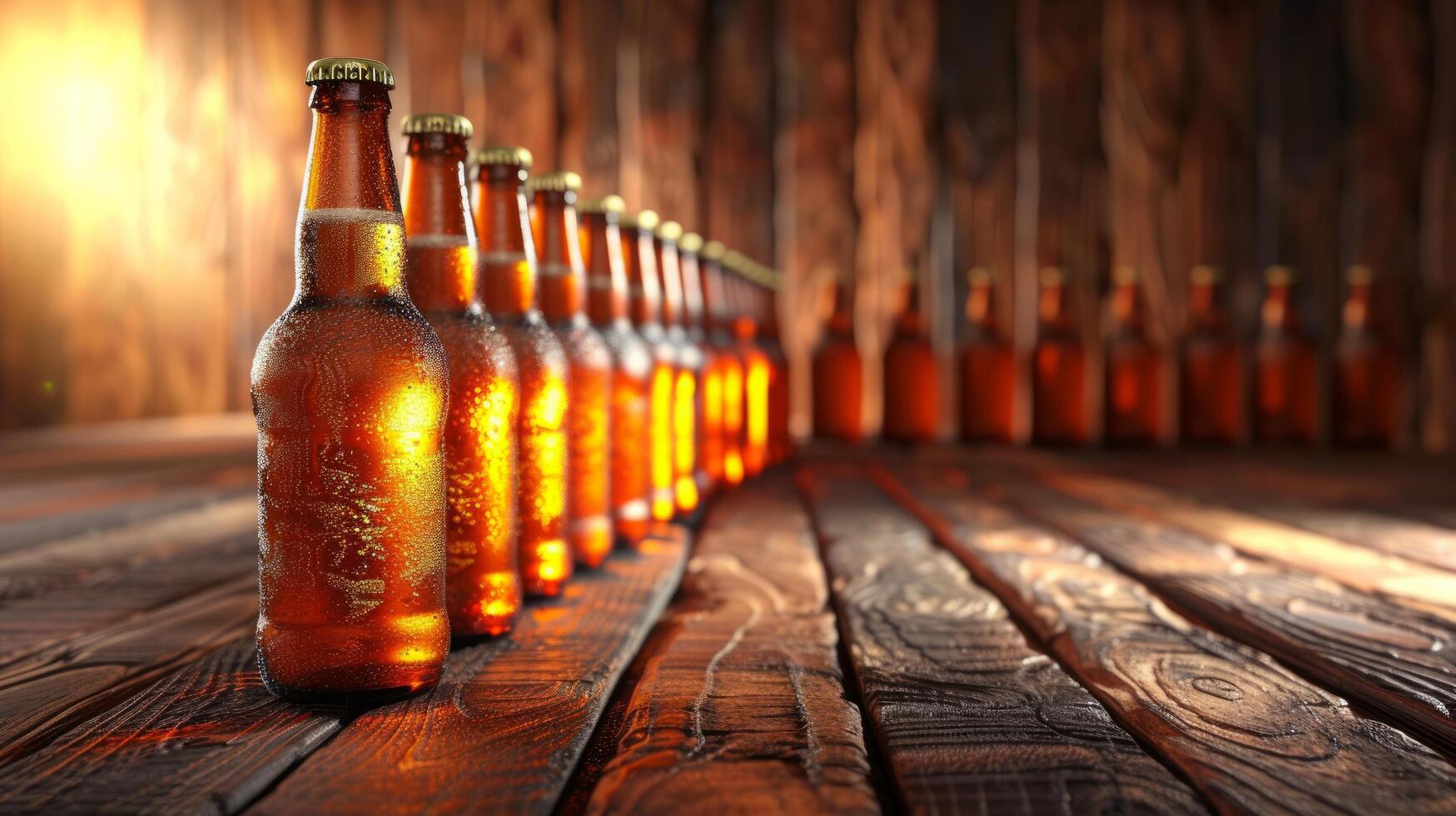 AI generated Abstract beautiful background for beer store advertising. photo