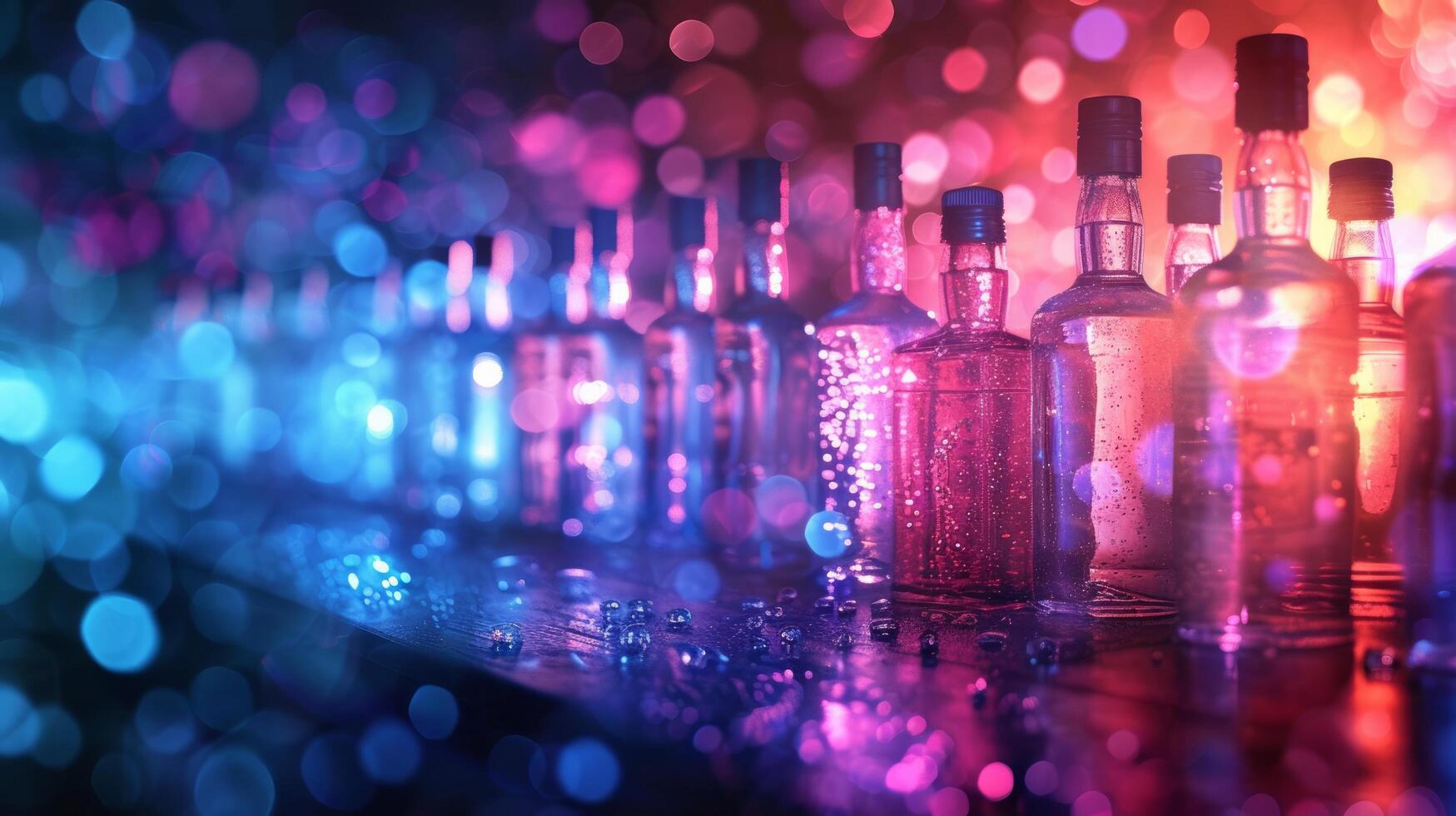 AI generated Abstract beautiful background for vodka store advertising. photo