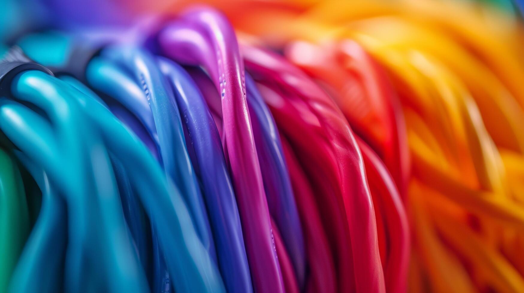 AI generated A symphony of colorful wires and connectors, representing the complexity of electrical systems photo