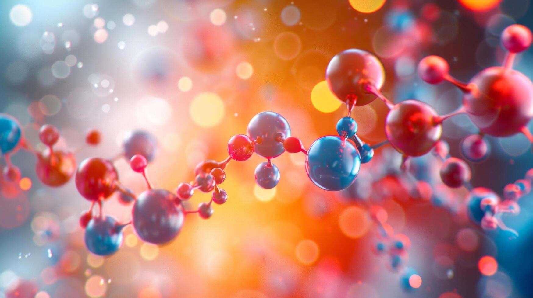AI generated An abstract representation of molecular interactions, resembling an intricate dance of atoms. photo