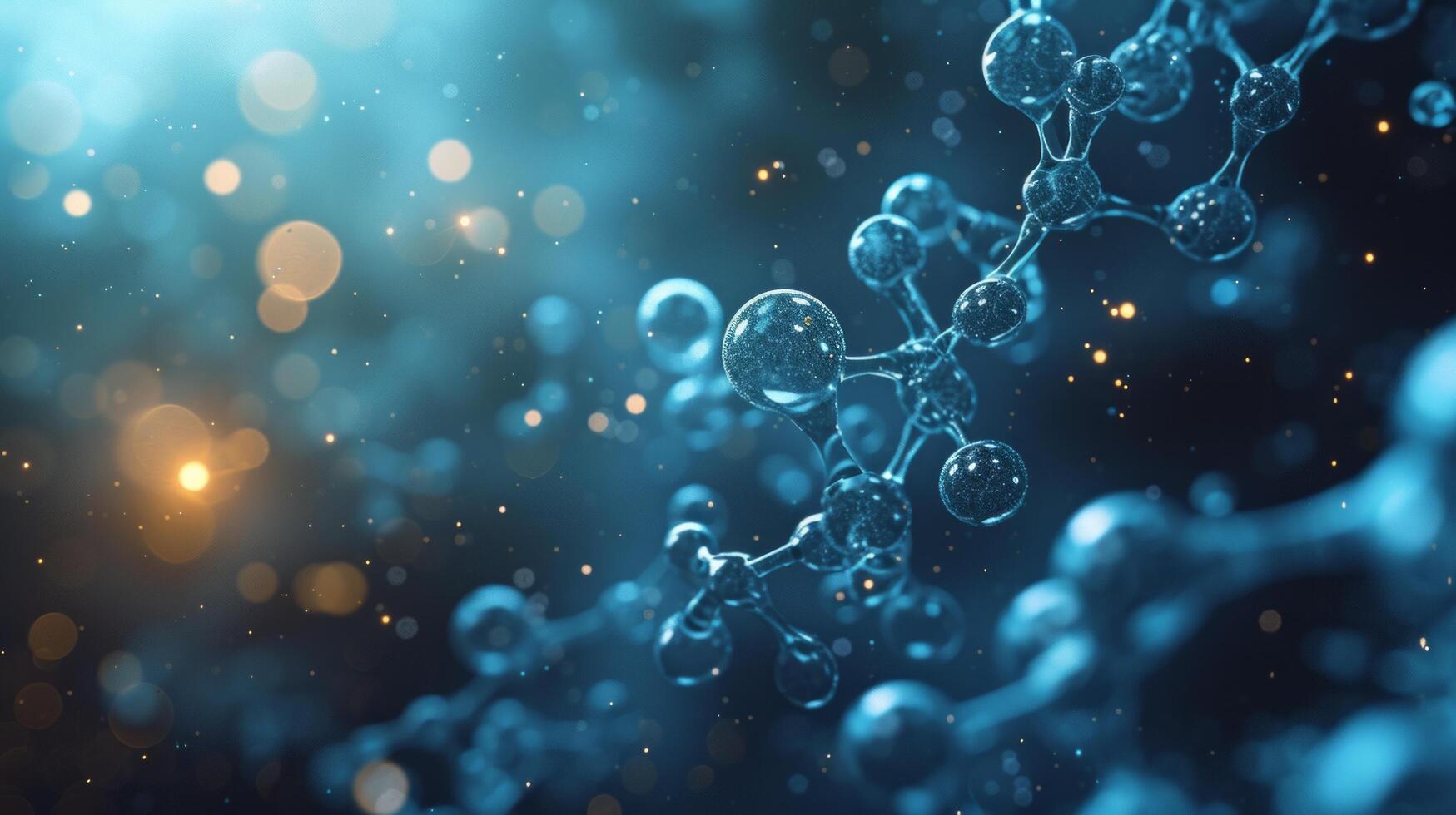 AI generated An abstract representation of molecular interactions, resembling an intricate dance of atoms. photo