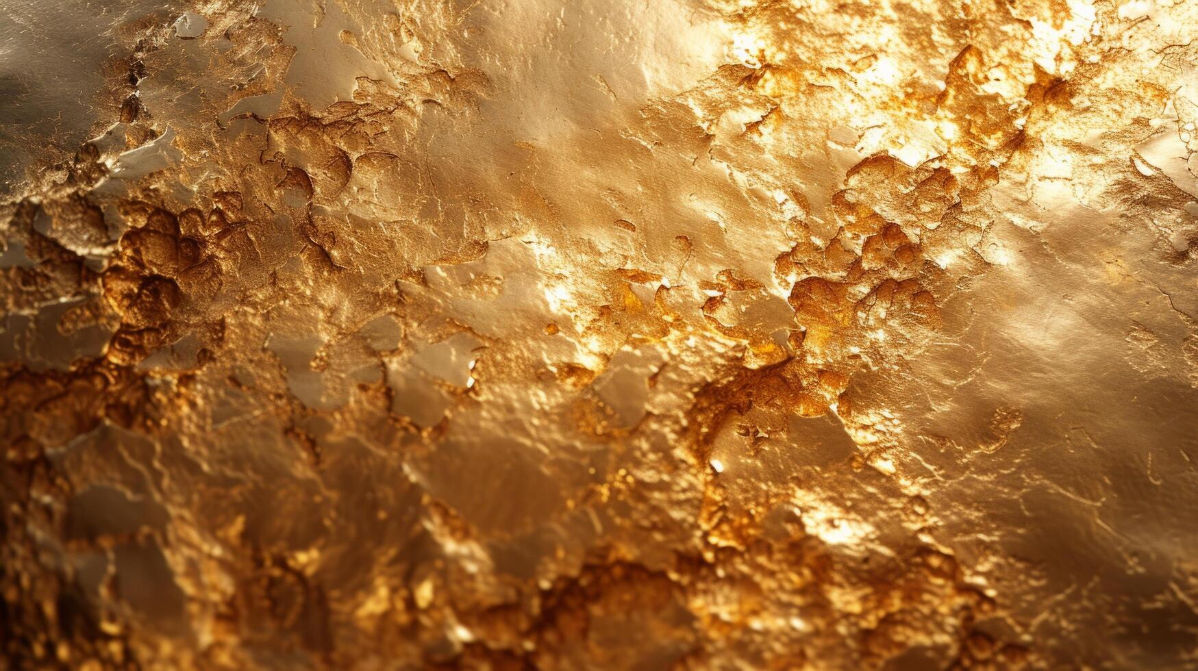 AI generated An opulent golden texture resembling molten metal, radiating warmth and luxury photo