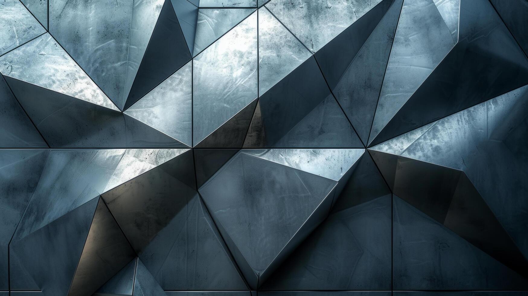 AI generated Geometric shapes and metallic textures converge in a harmonious fusion of technology and artistry. photo
