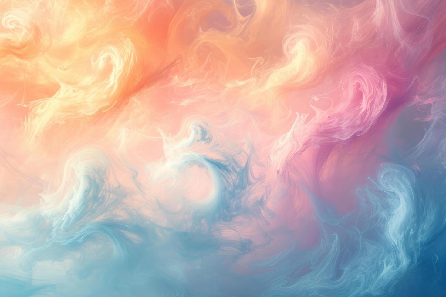 AI generated Whimsical pastel swirls resembling a watercolor sky, announcing the arrival of spring with grace. photo