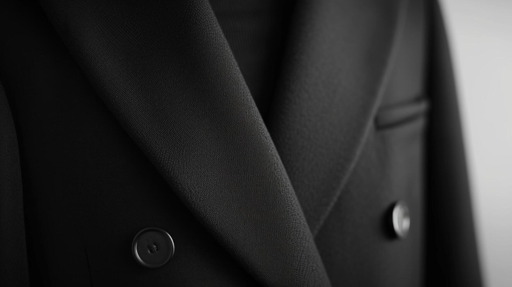 AI generated Close-up of minimalist couture, highlighting impeccable tailoring and understated glamour. photo