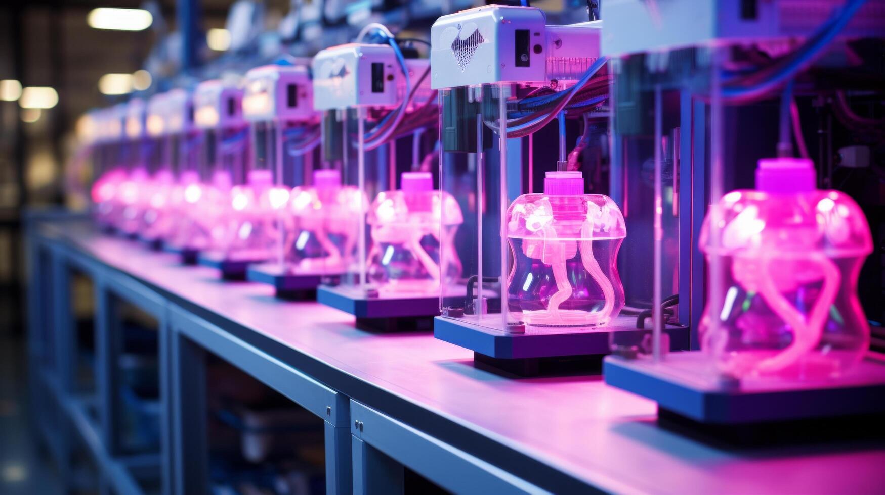 AI generated A cutting-edge bioprinting lab, creating 3D tissue models for regenerative medicine and transplants. photo