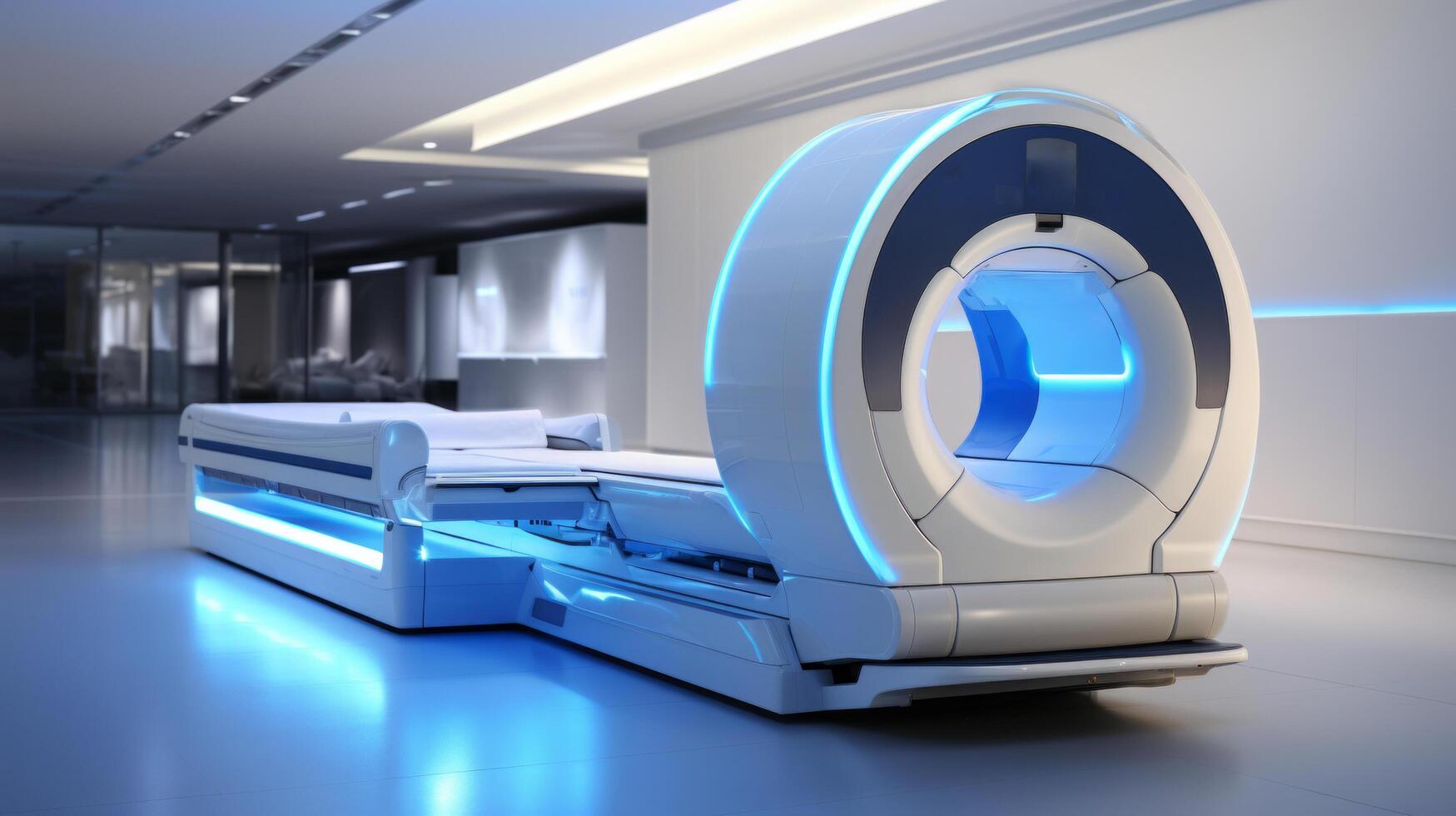 AI generated A state-of-the-art MRI scanner, offering high-resolution imaging for precise medical diagnostics. photo