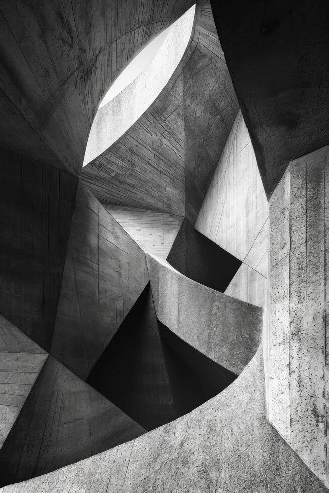 AI generated An abstract composition of intersecting diagonal lines creating a sense of movement photo