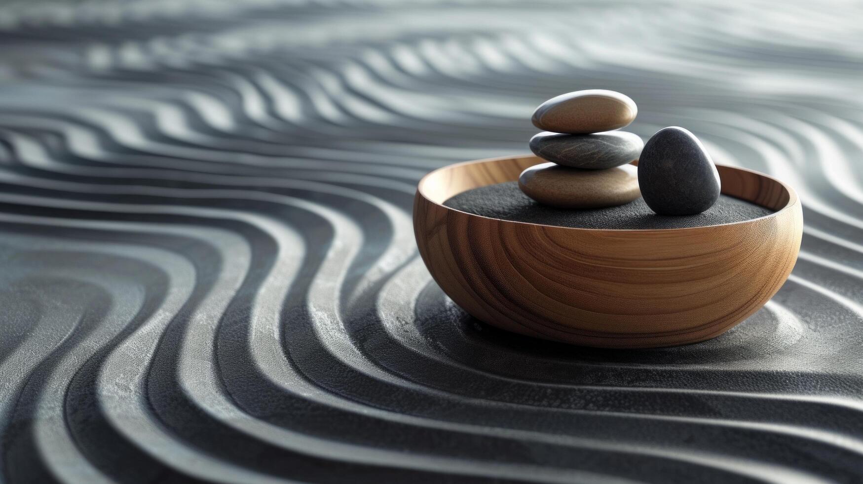 AI generated Mindful Meditation. Zen-like patterns encourage focused and mindful learning photo