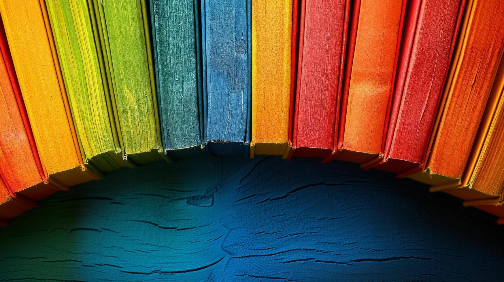 AI generated Scholarly Spectrum. An array of vibrant colors symbolizing diverse fields of study and knowledge photo