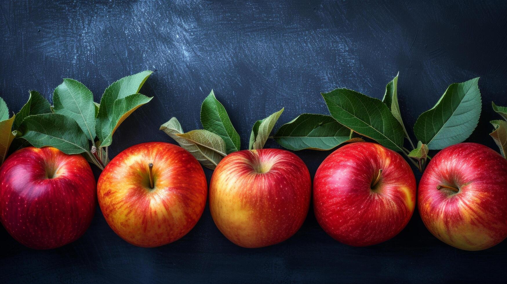 AI generated Teacher's Inspiration. Abstract apples and chalkboard textures pay tribute to educators. photo