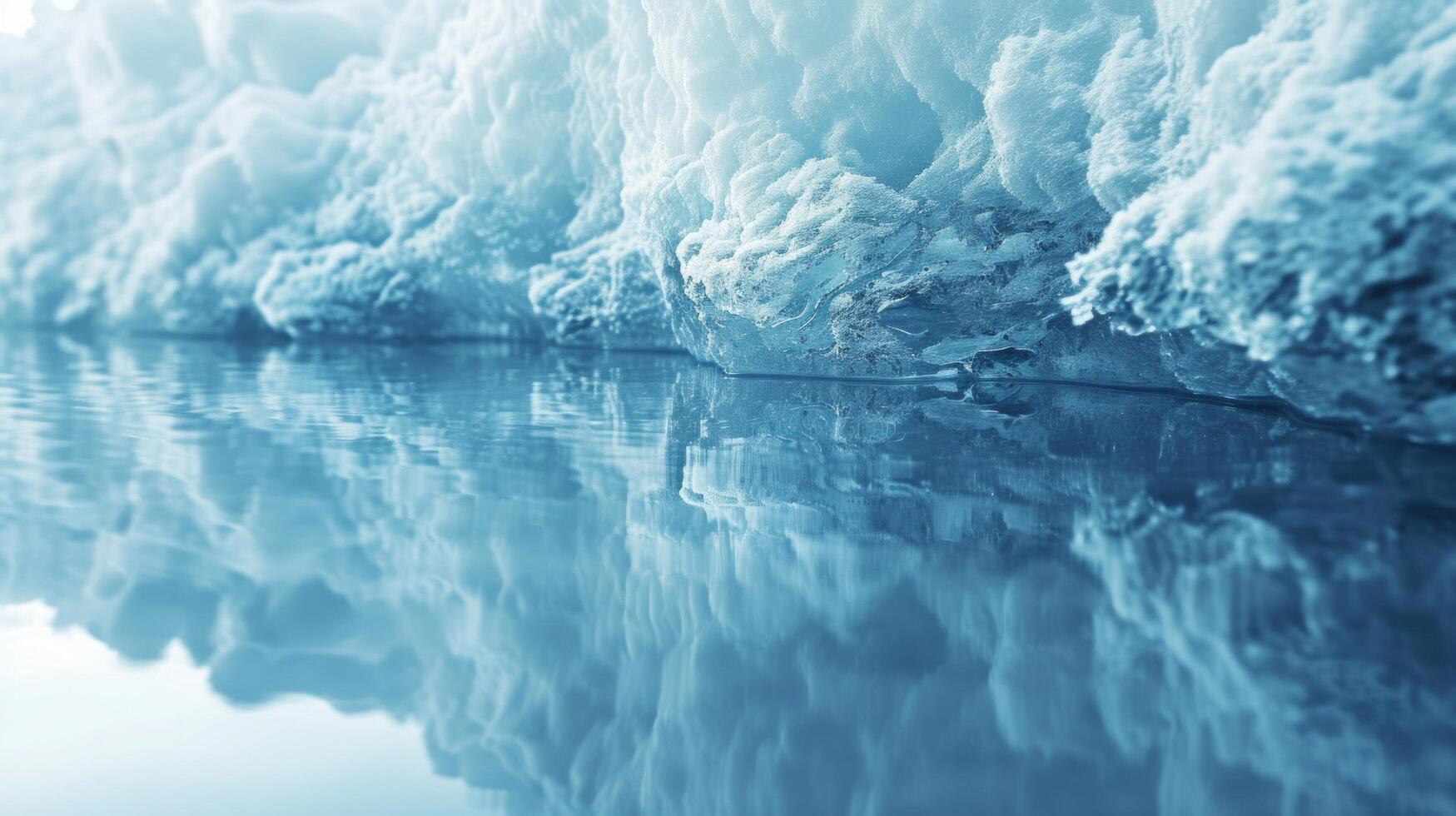 AI generated Subtle icy textures and shades of blue evoke the serene beauty of the Arctic landscape photo