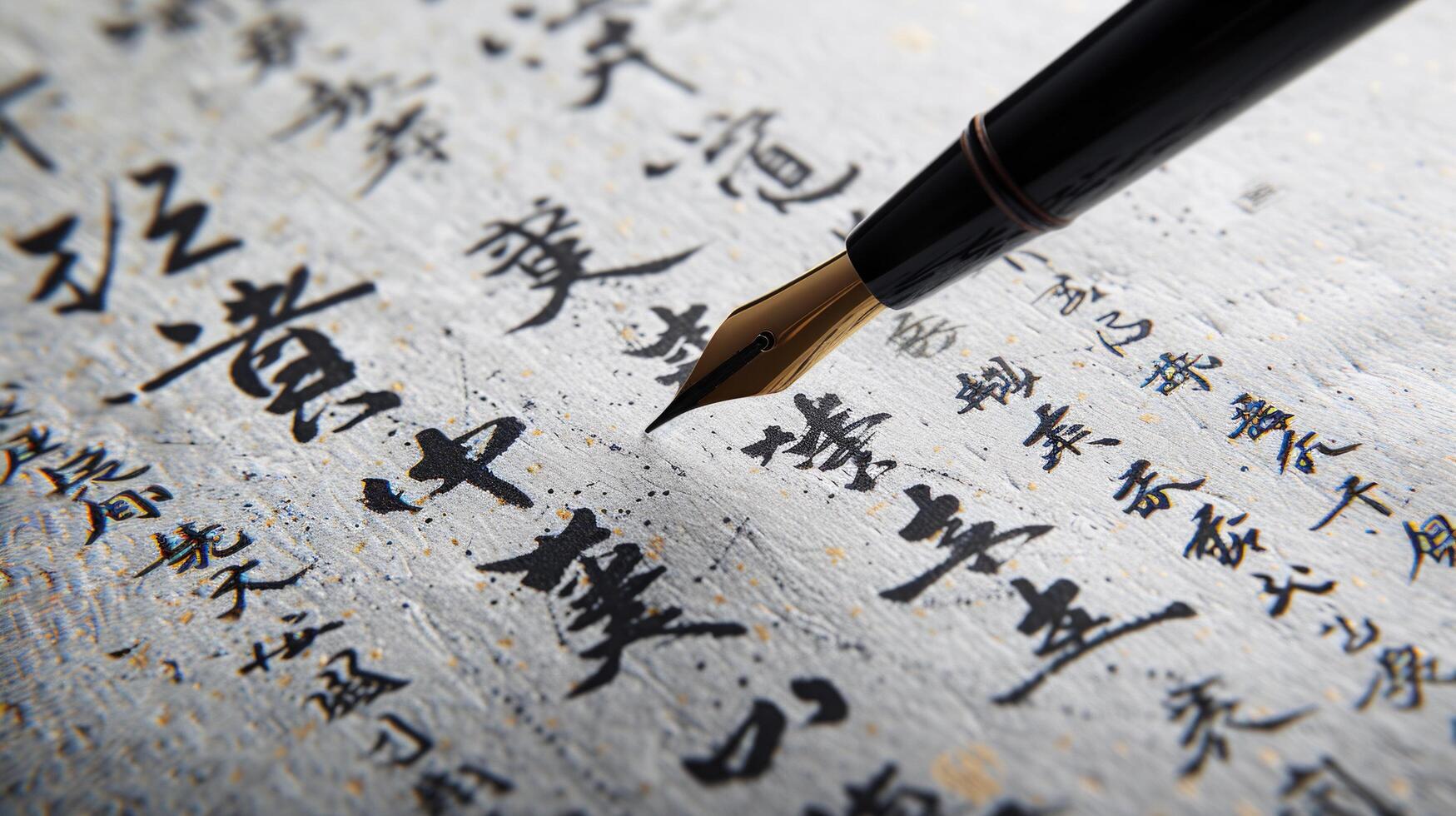 AI generated Elegant shots capturing the art of Chinese calligraphy photo