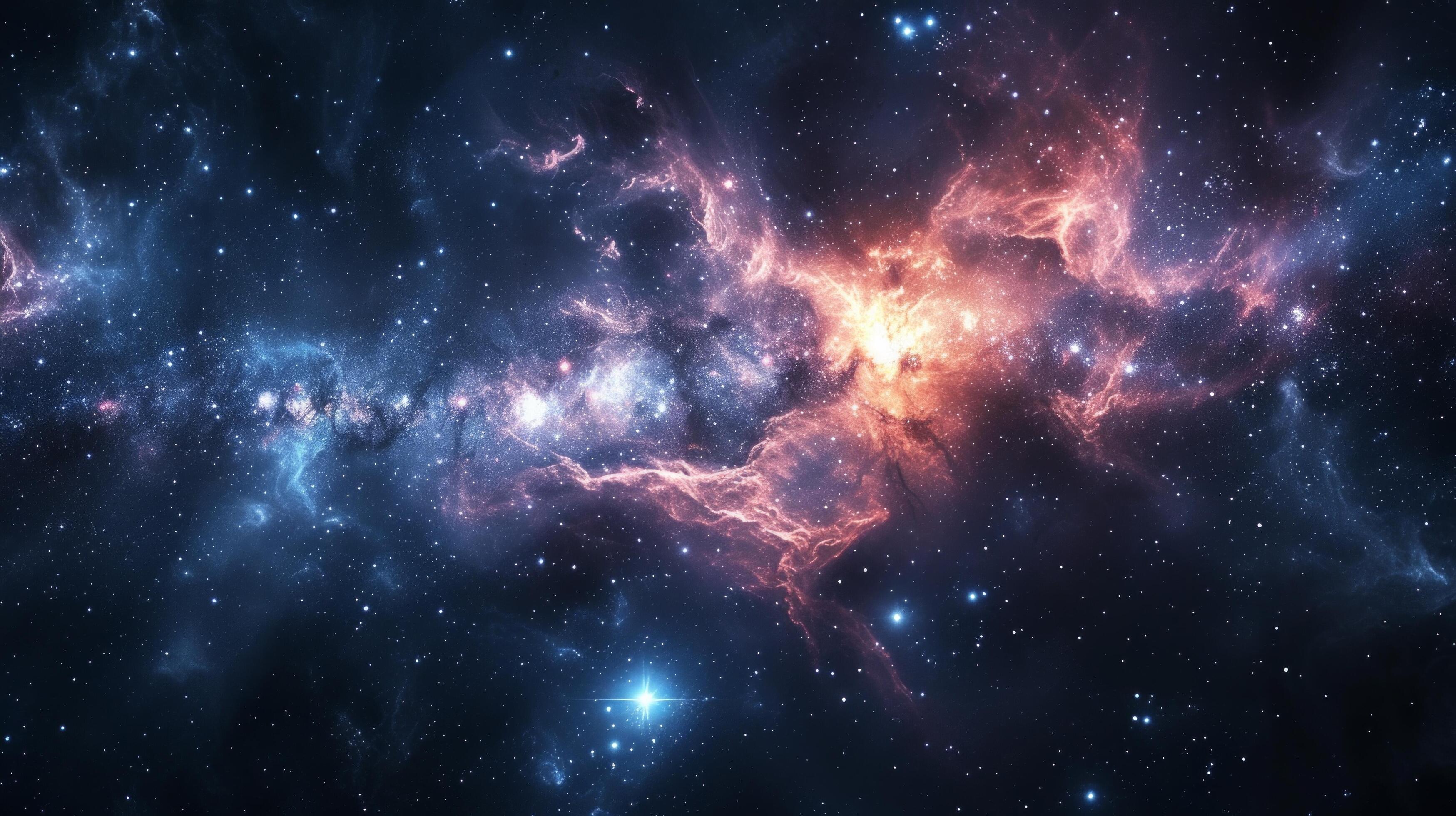 AI generated Elegant cosmic structures and shapes adorn the minimalist