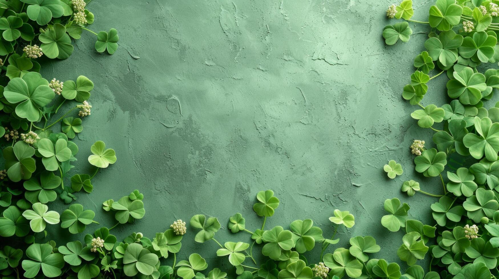 AI generated Minimalist setting featuring understated shamrock patterns photo