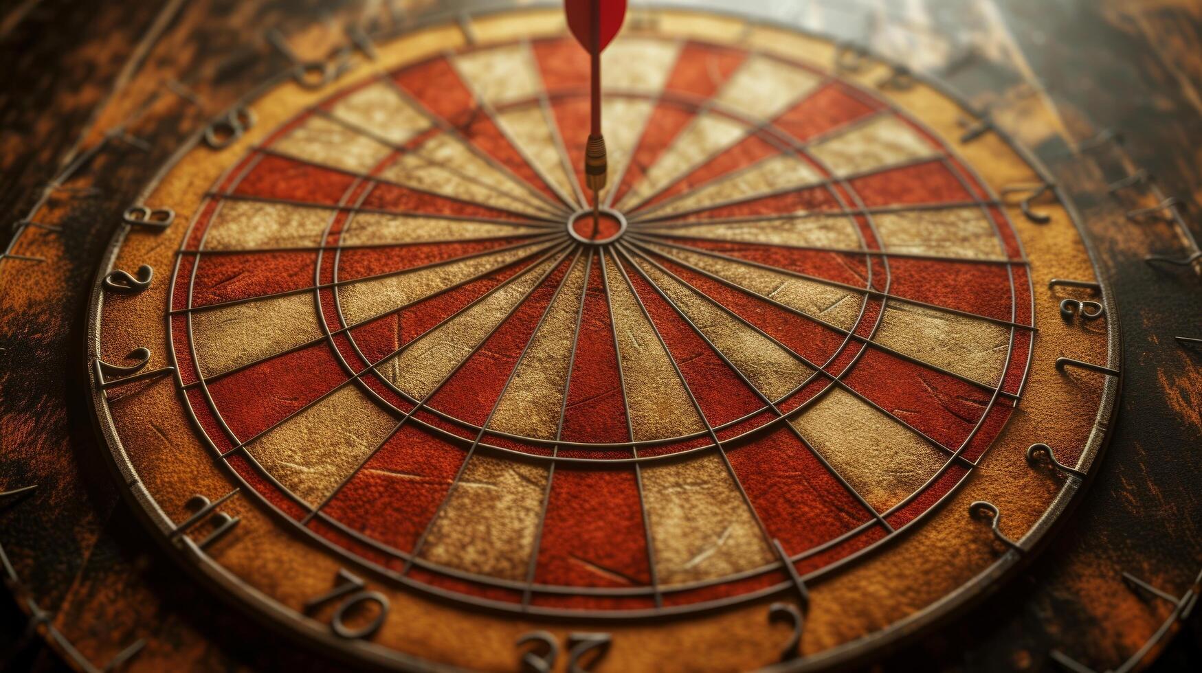 AI generated Aimed Elegance. Minimalist backdrop adorned with dartboard designs photo