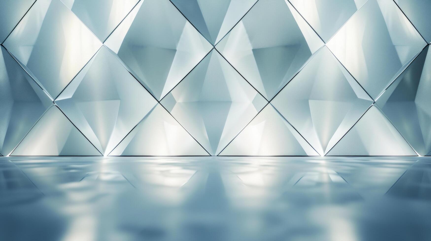 AI generated Symmetrically arranged diamond shapes on a minimalist background photo