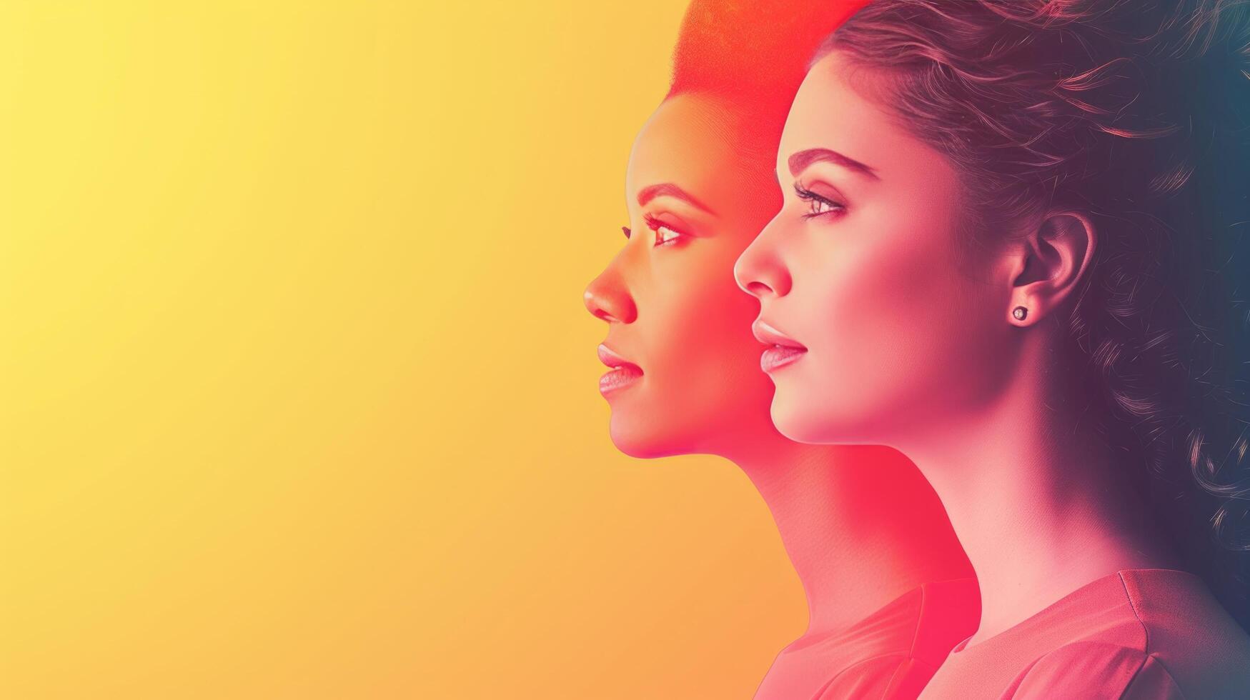 AI generated Clean and refined image showcasing inspirational women and their impact on society for women's day cards photo