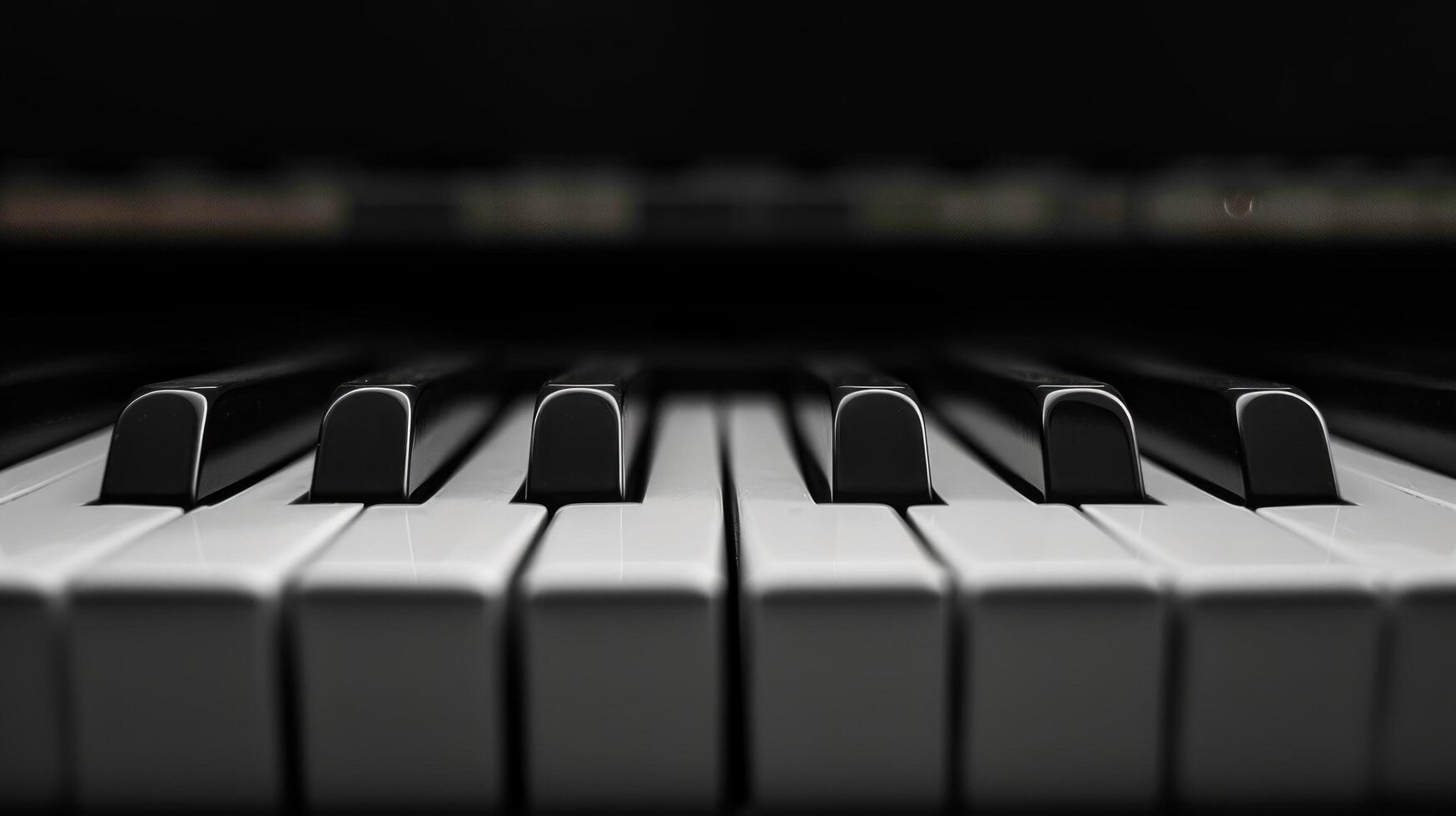 AI generated Minimalist shot highlighting the symmetry and balance of a piano's design photo