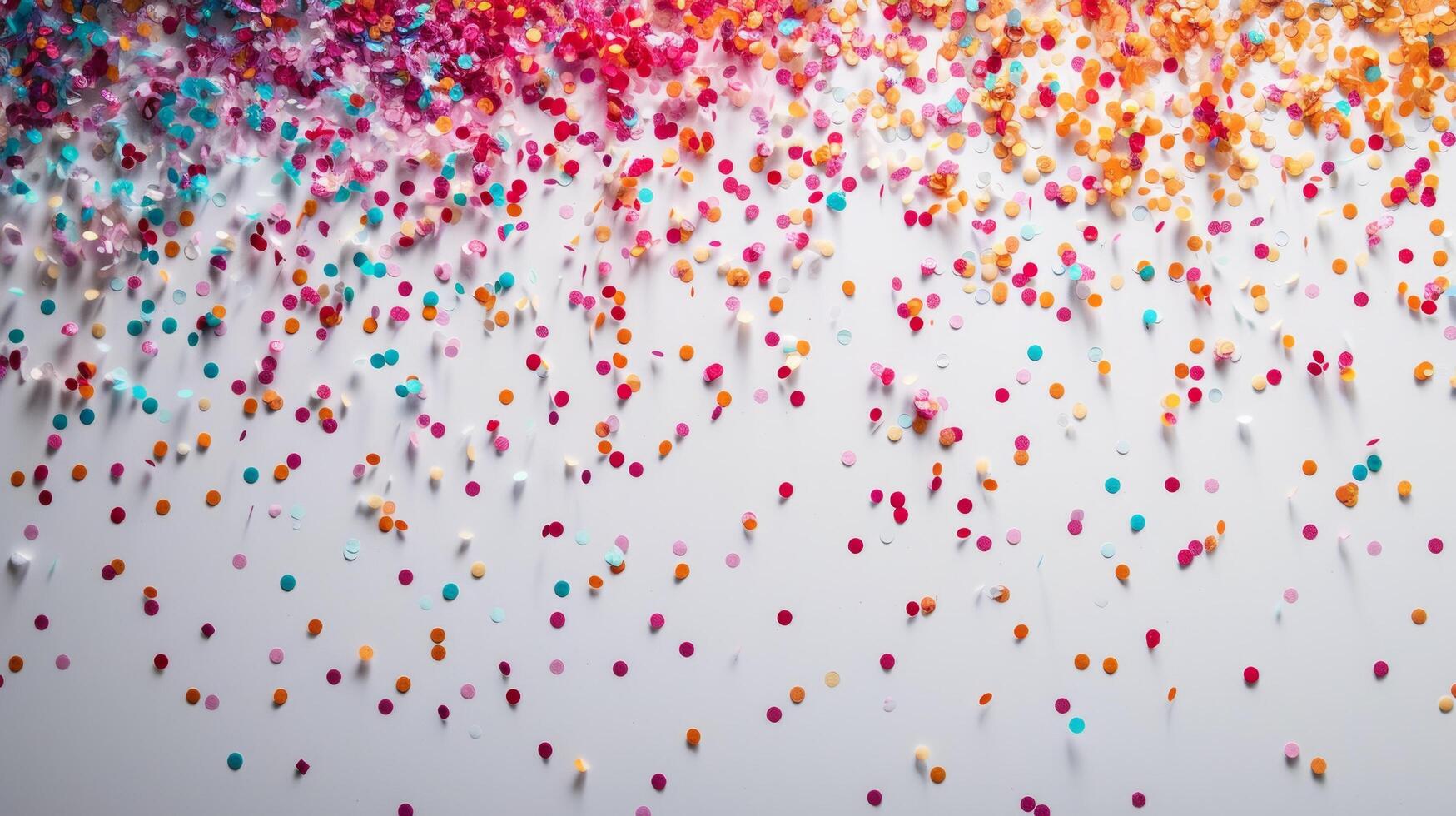 AI generated Minimalist backdrop enhanced by a cascade of vibrant confetti, adding energy and movement to the composition photo