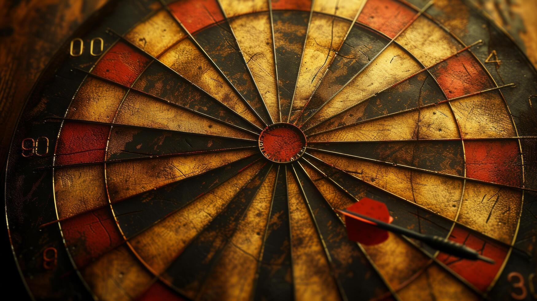 AI generated Clean composition with dartboard motifs, symbolizing the harmony achieved through precise aiming and strategy photo