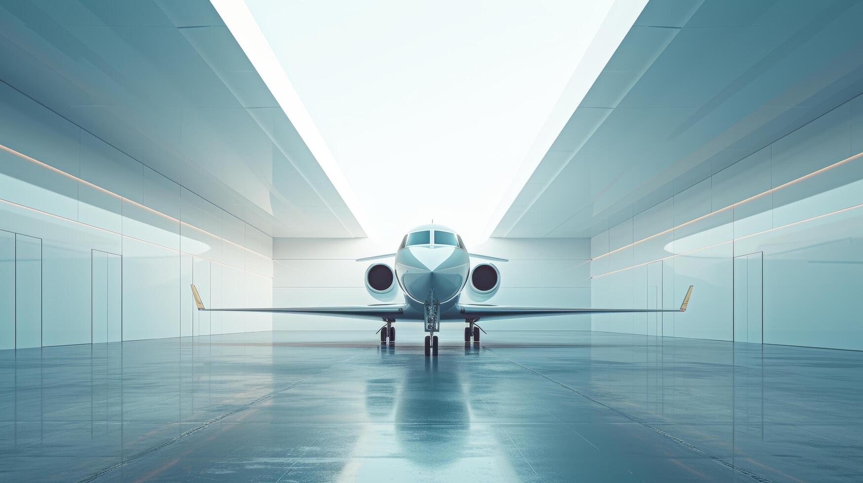 AI generated A symbol of status and success, the jet stands out against the minimalist abstraction, commanding attention effortlessly photo
