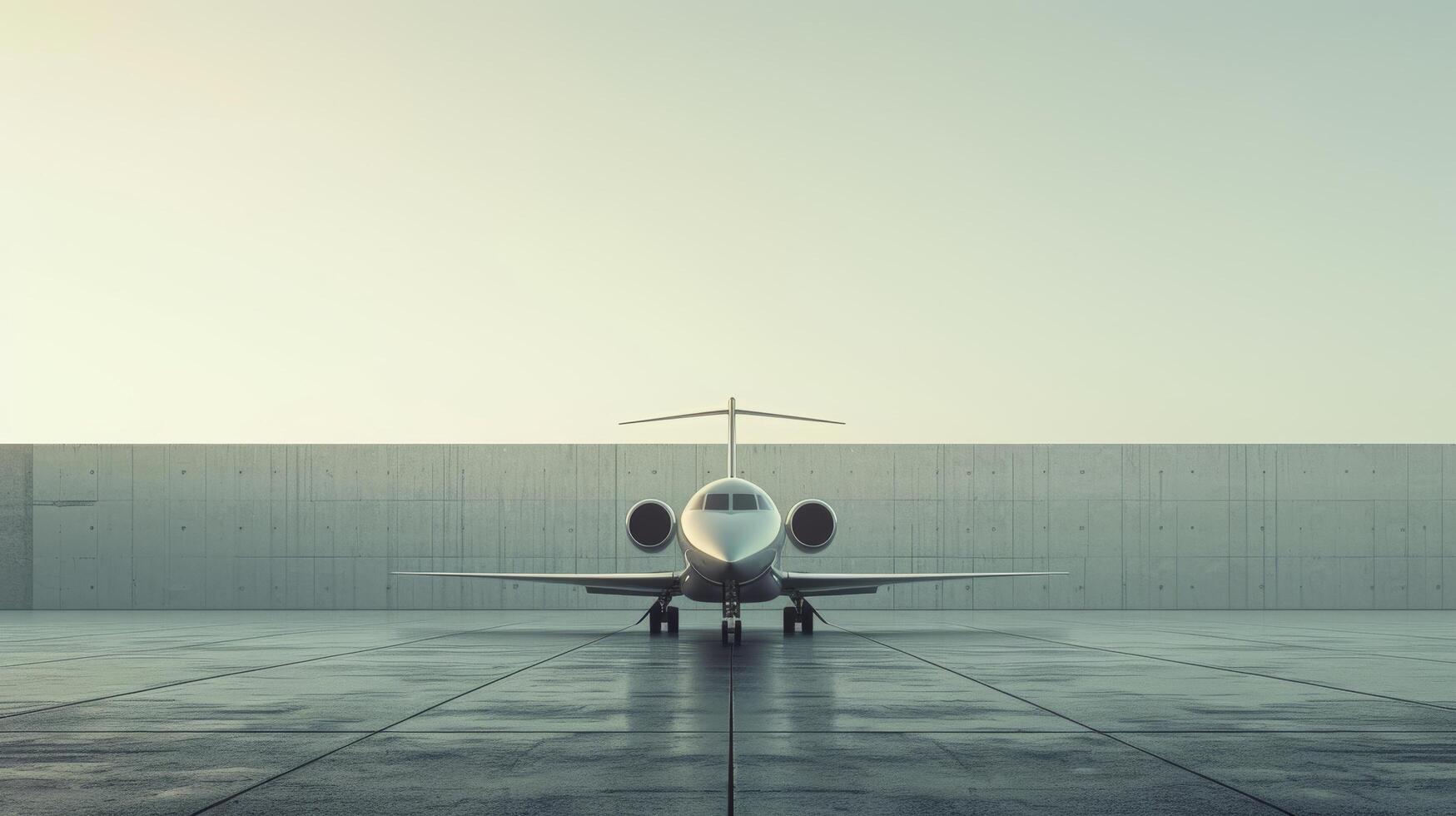 AI generated A symbol of status and success, the jet stands out against the minimalist abstraction, commanding attention effortlessly photo