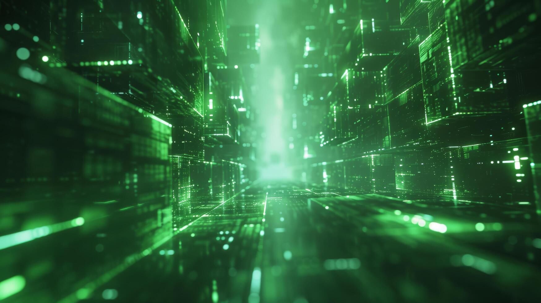 AI generated The abstract background transports viewers to a virtual realm photo