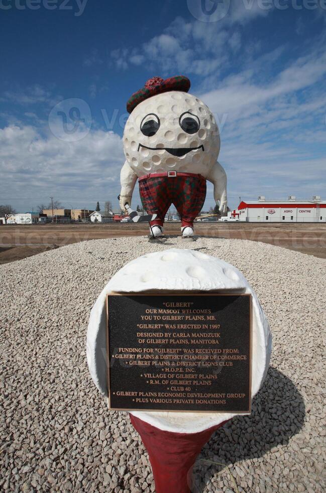 Golf Ball Town Mascot Gilbert Plains Manitoba photo