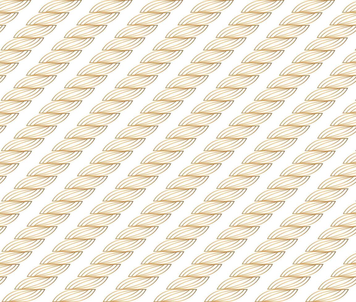 Vector line drawings Strings form an endless pattern in gold color.