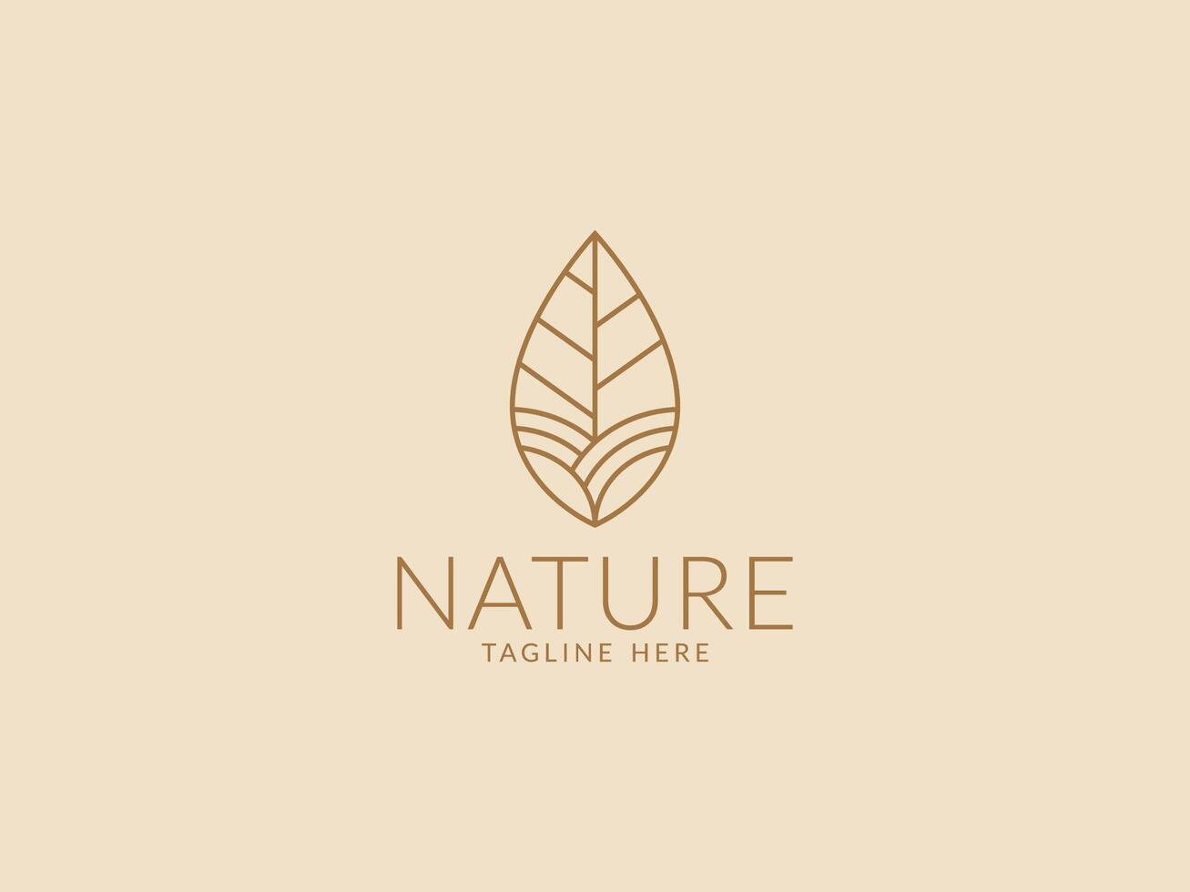 naturaleza logo icono vector modelo. naturaleza logo con un sencillo y elegante hoja diseño.