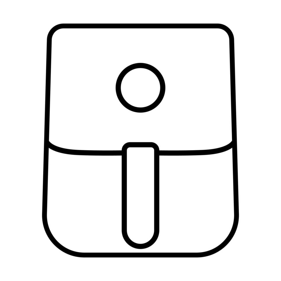 vector de icono de aparato de freidora de aire de cocina para diseño gráfico, logotipo, sitio web, redes sociales, aplicación móvil, ilustración de interfaz de usuario